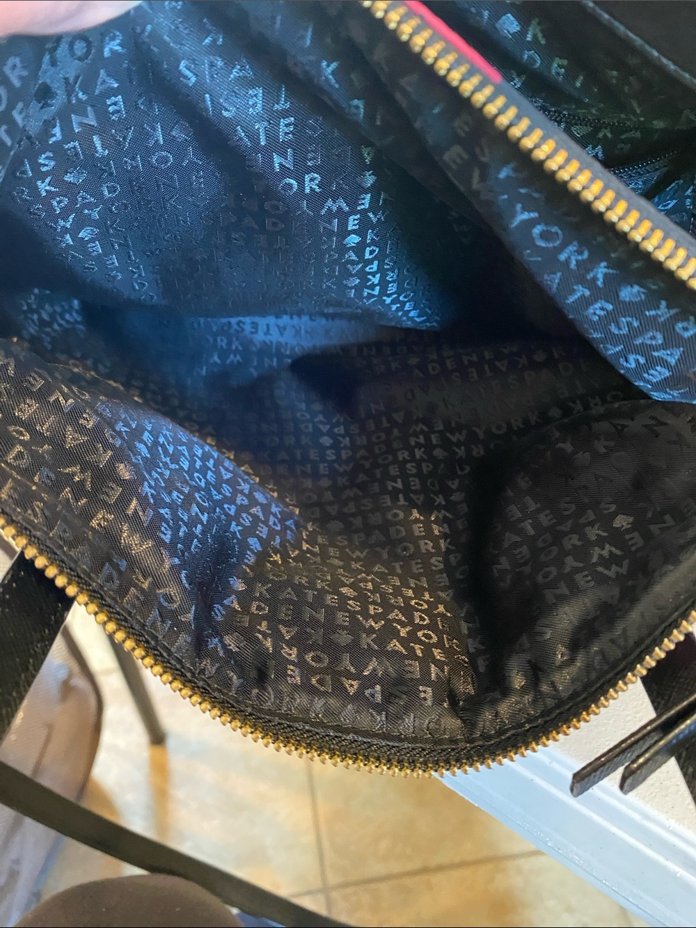 kate spade Black Tote with Red Floral Print - Picture 8 of 8